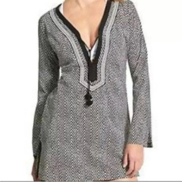 Athleta Herringbone Kimssa Tunic Swim Cover Up Size Medium - Picture 1 of 8
